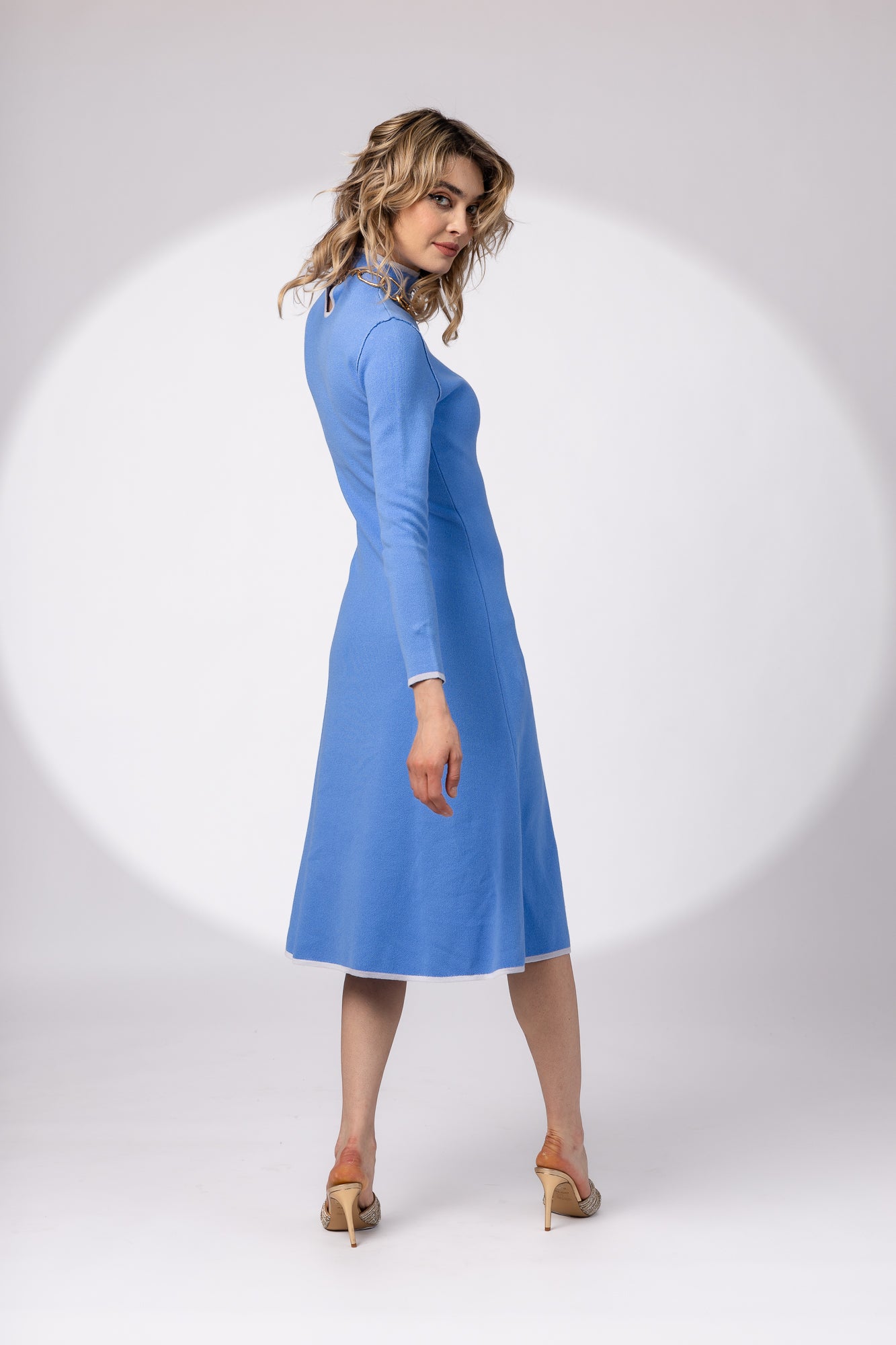 Rochie midi in doua culori double-face