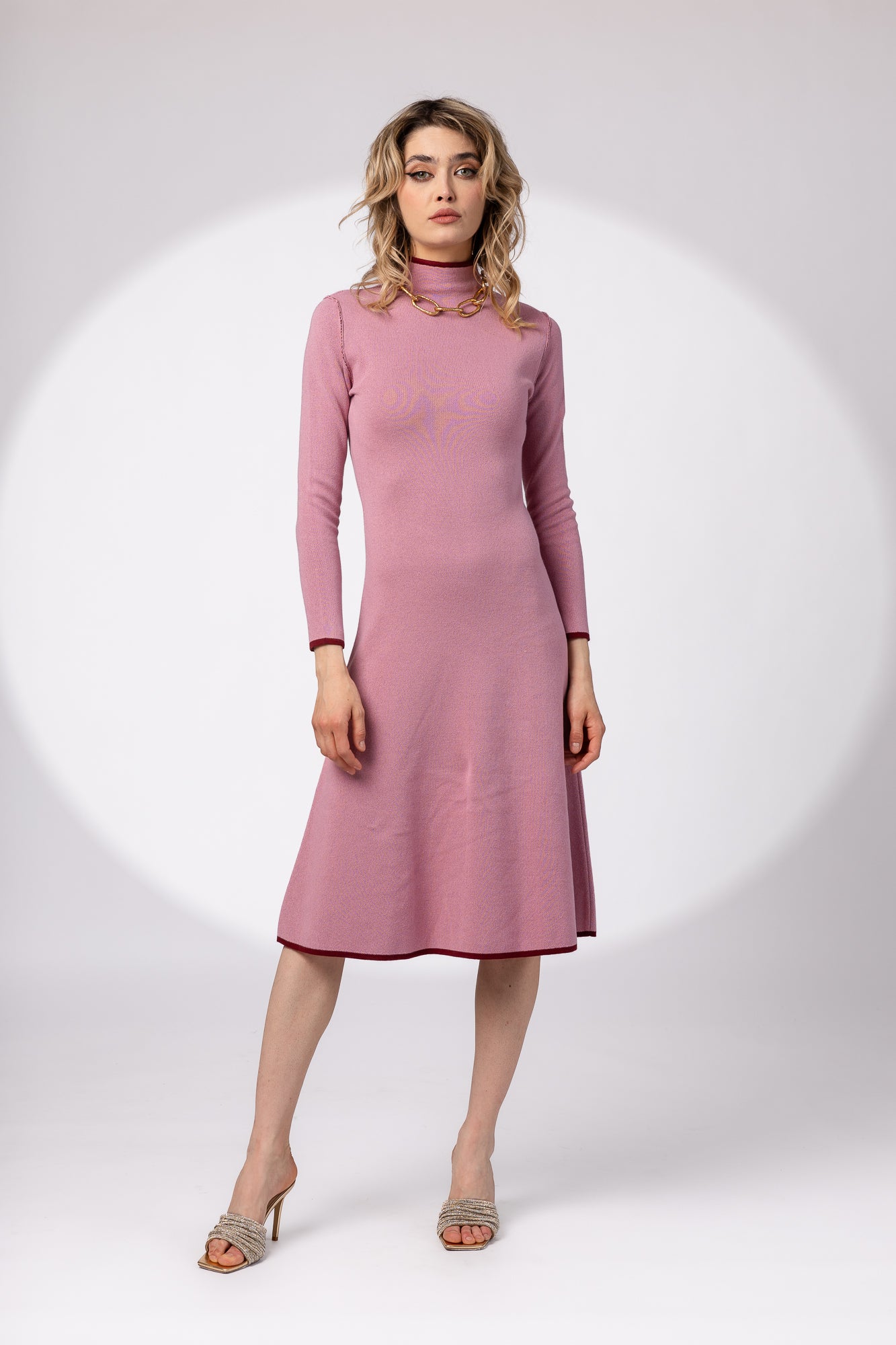 Rochie midi in doua culori double-face