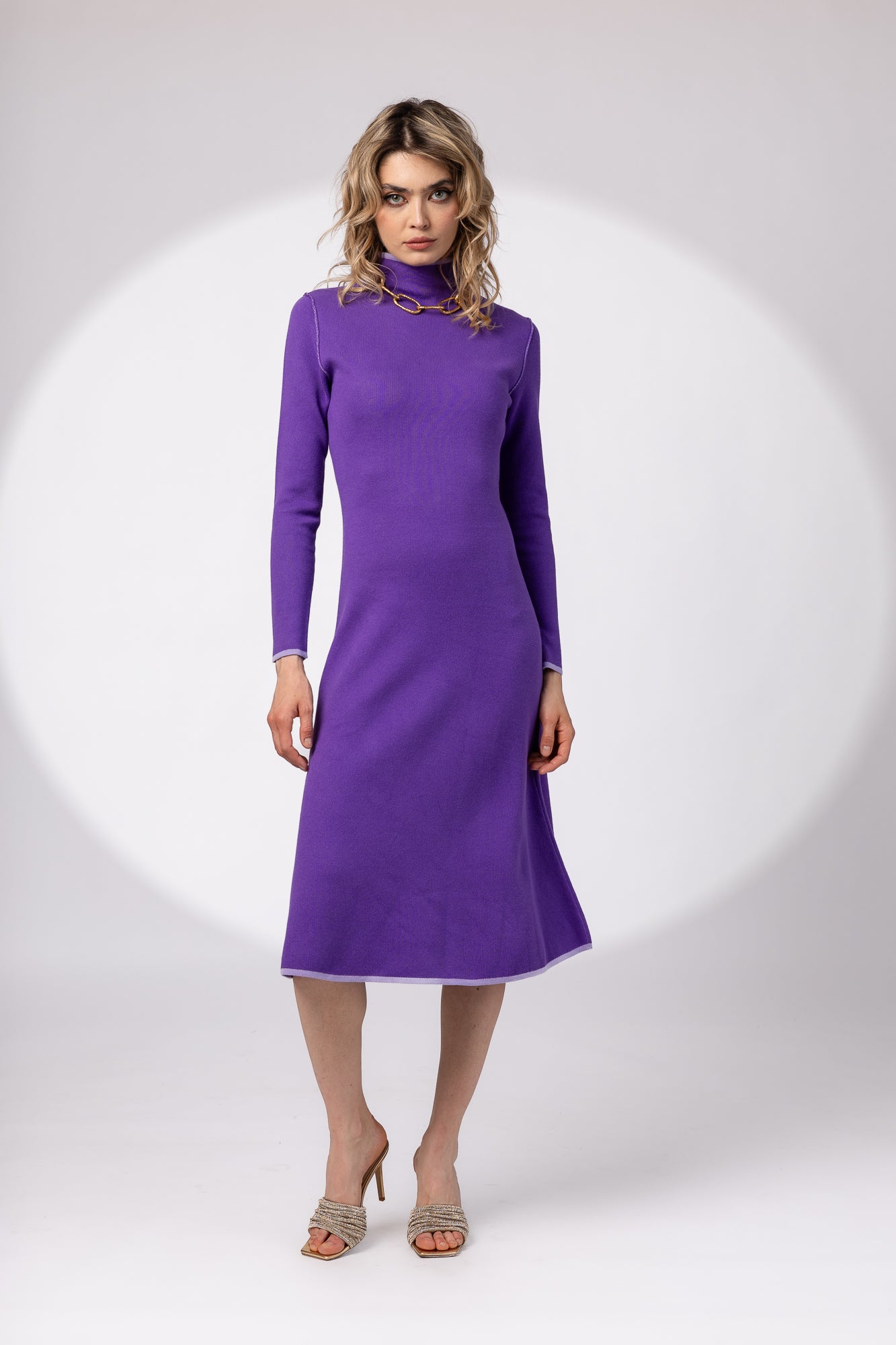 Rochie midi in doua culori double-face