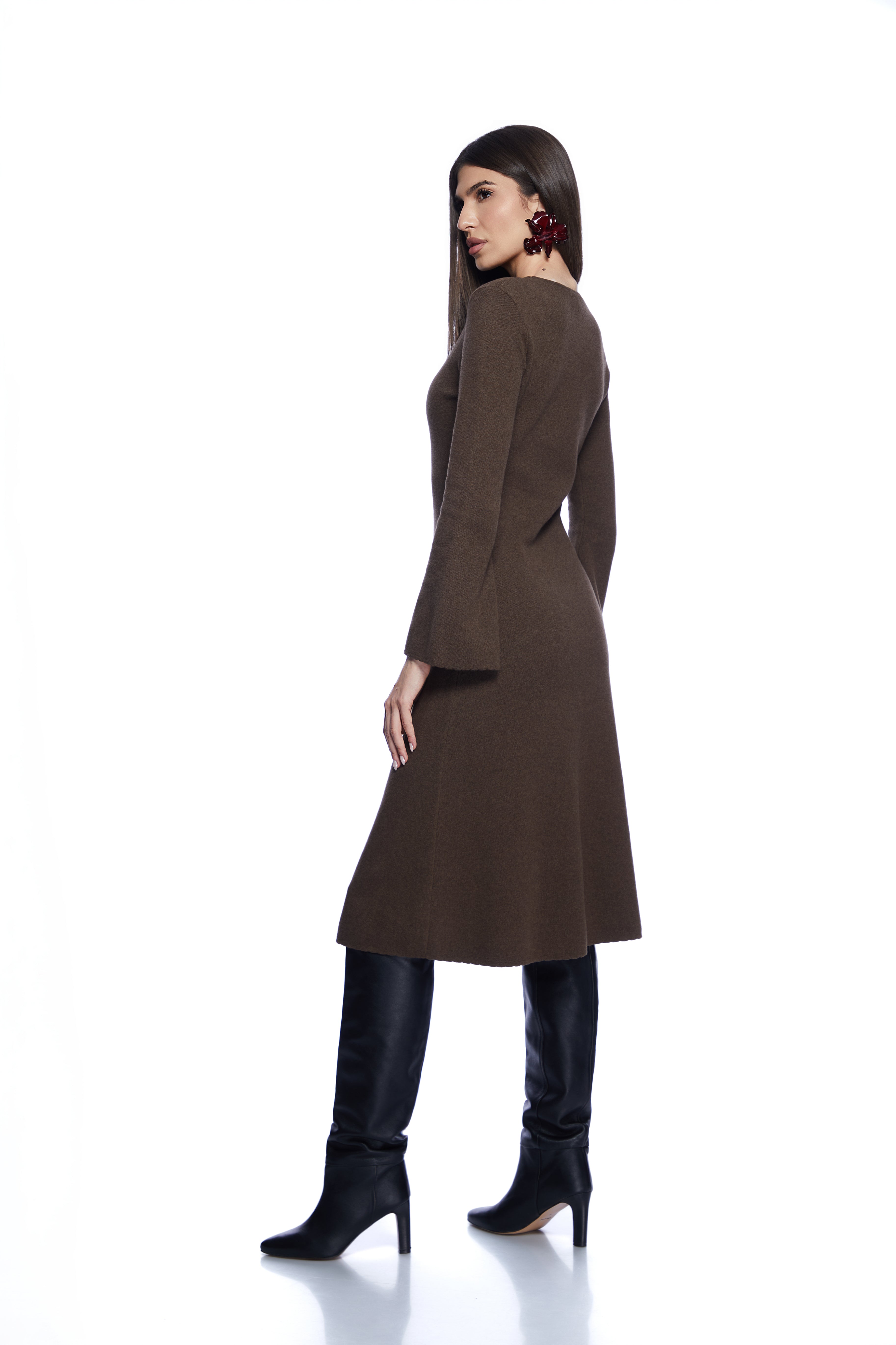 Rochie cu maneci clopot