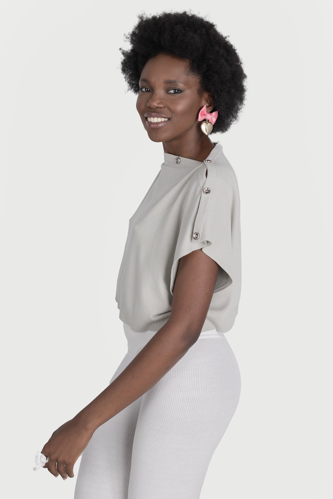 Top crop cu nasturi
