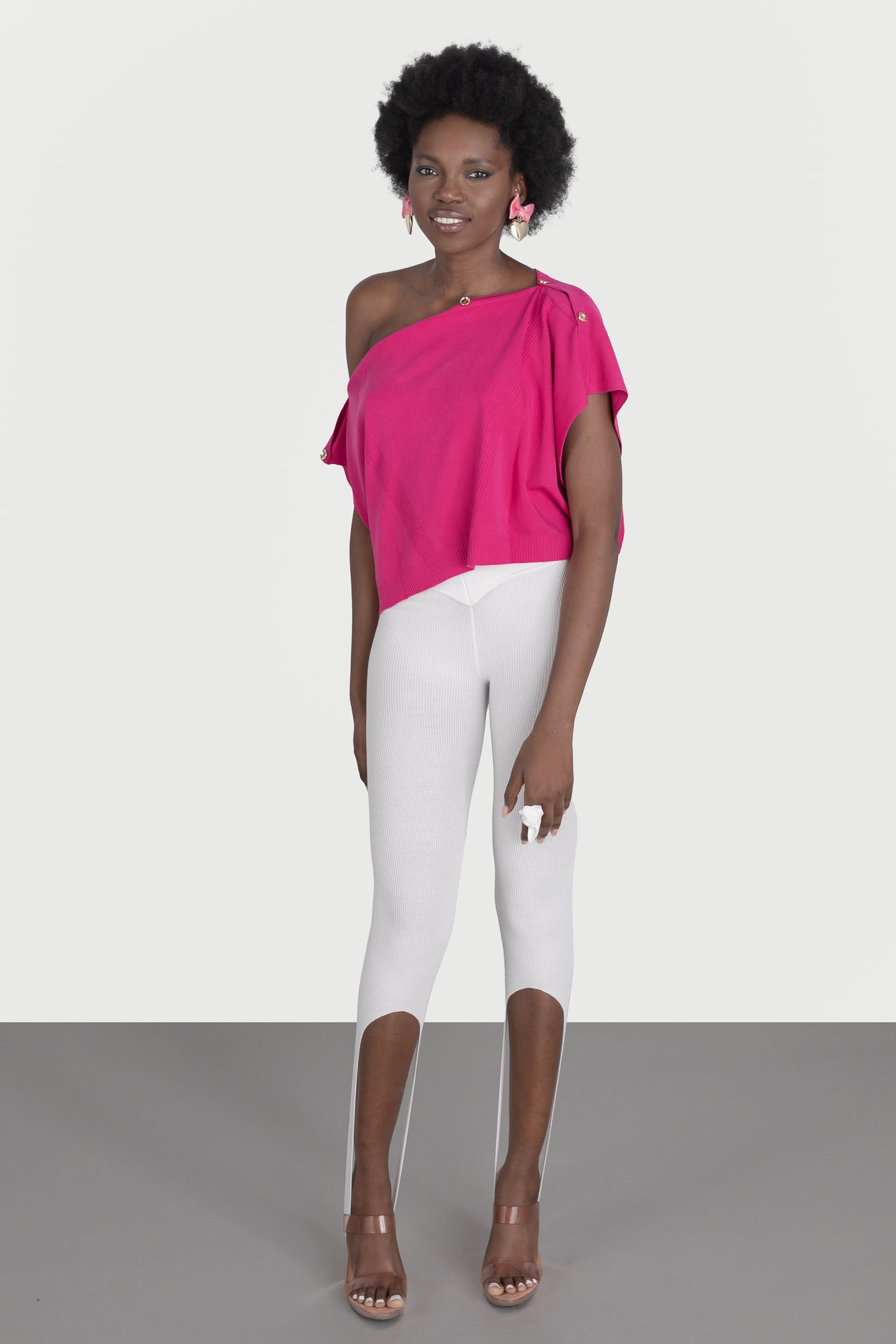 Top crop cu nasturi
