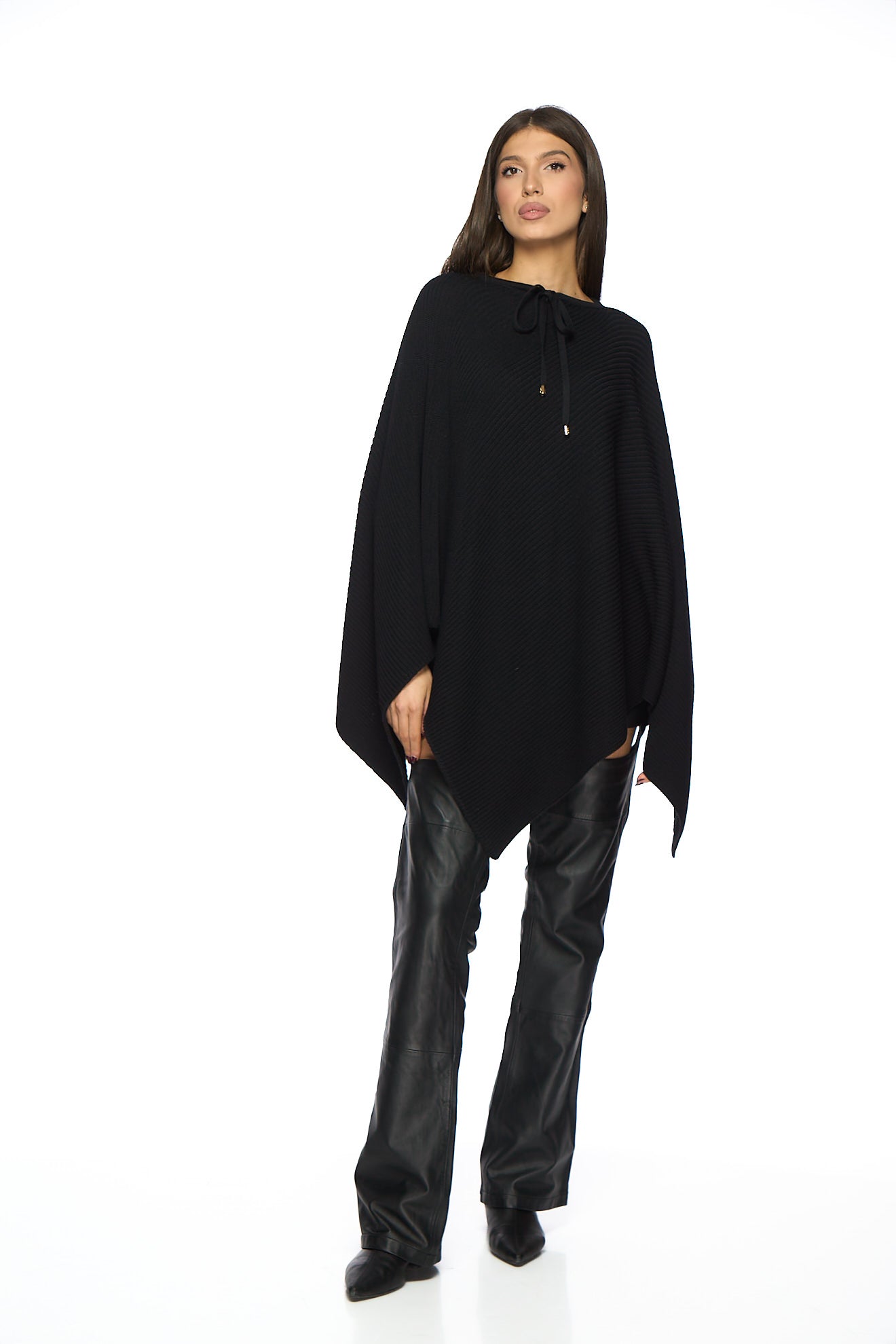 Poncho cu guler detasabil Catalina
