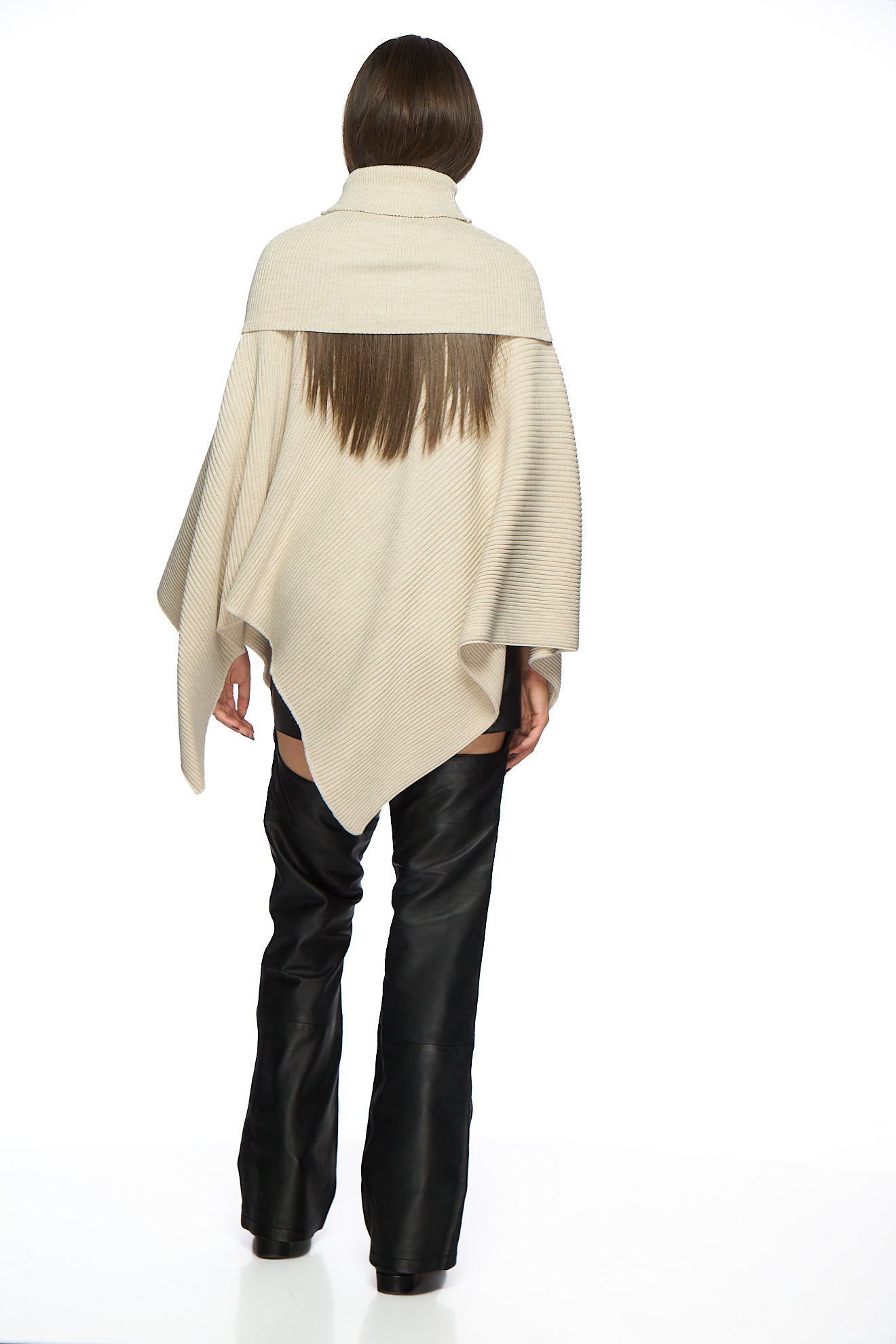Poncho cu guler detasabil Catalina
