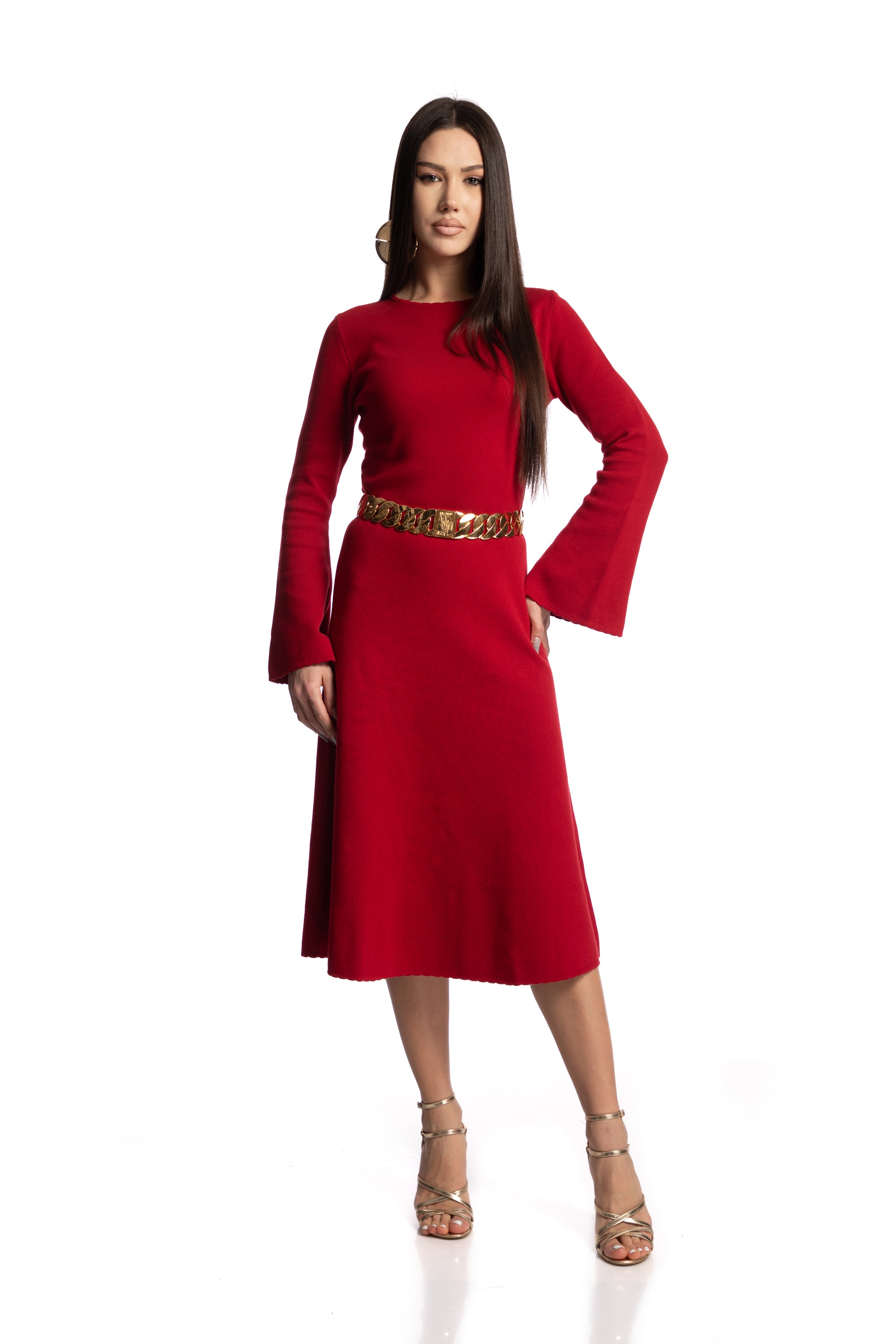 Rochie cu maneci clopot