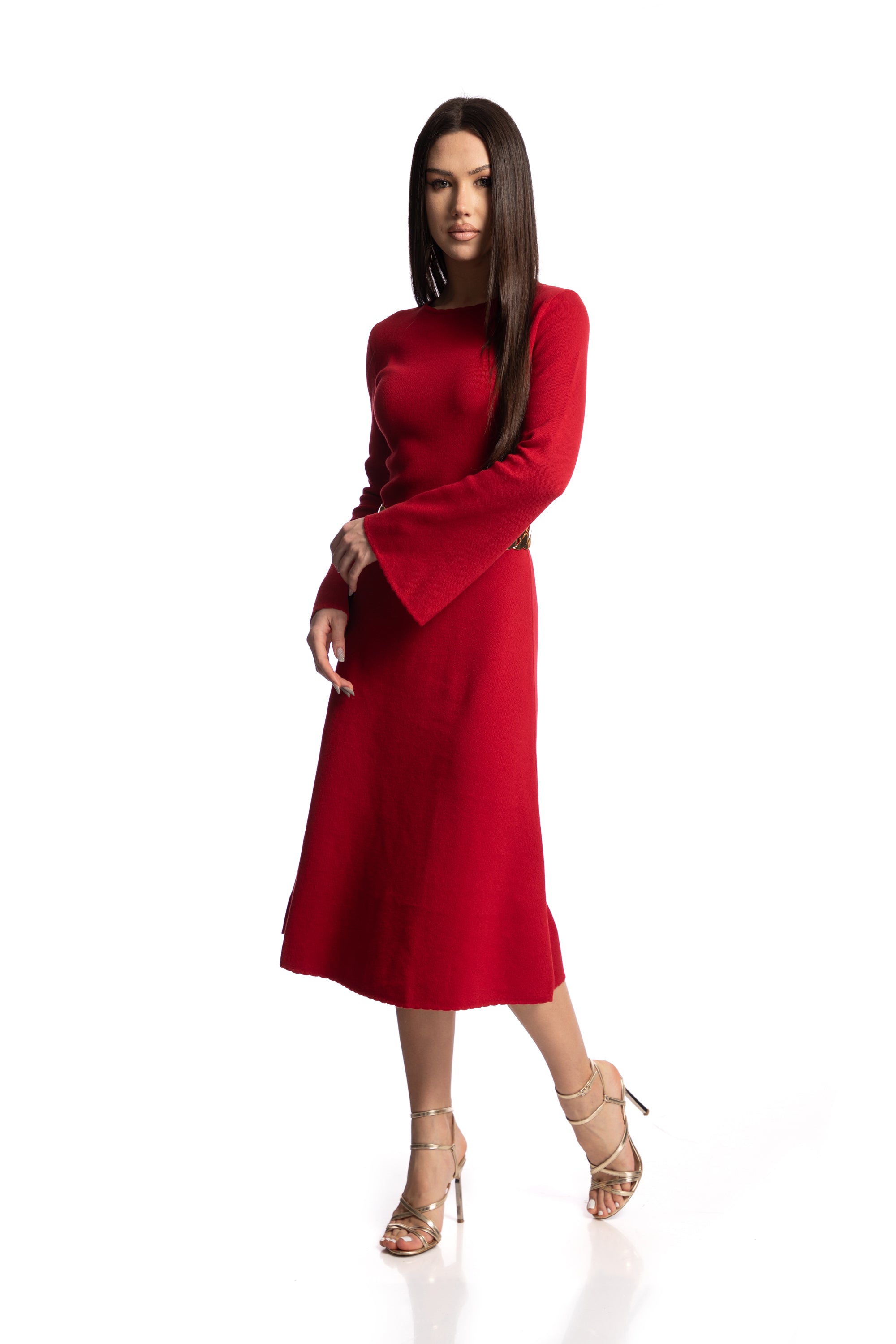 Rochie cu maneci clopot