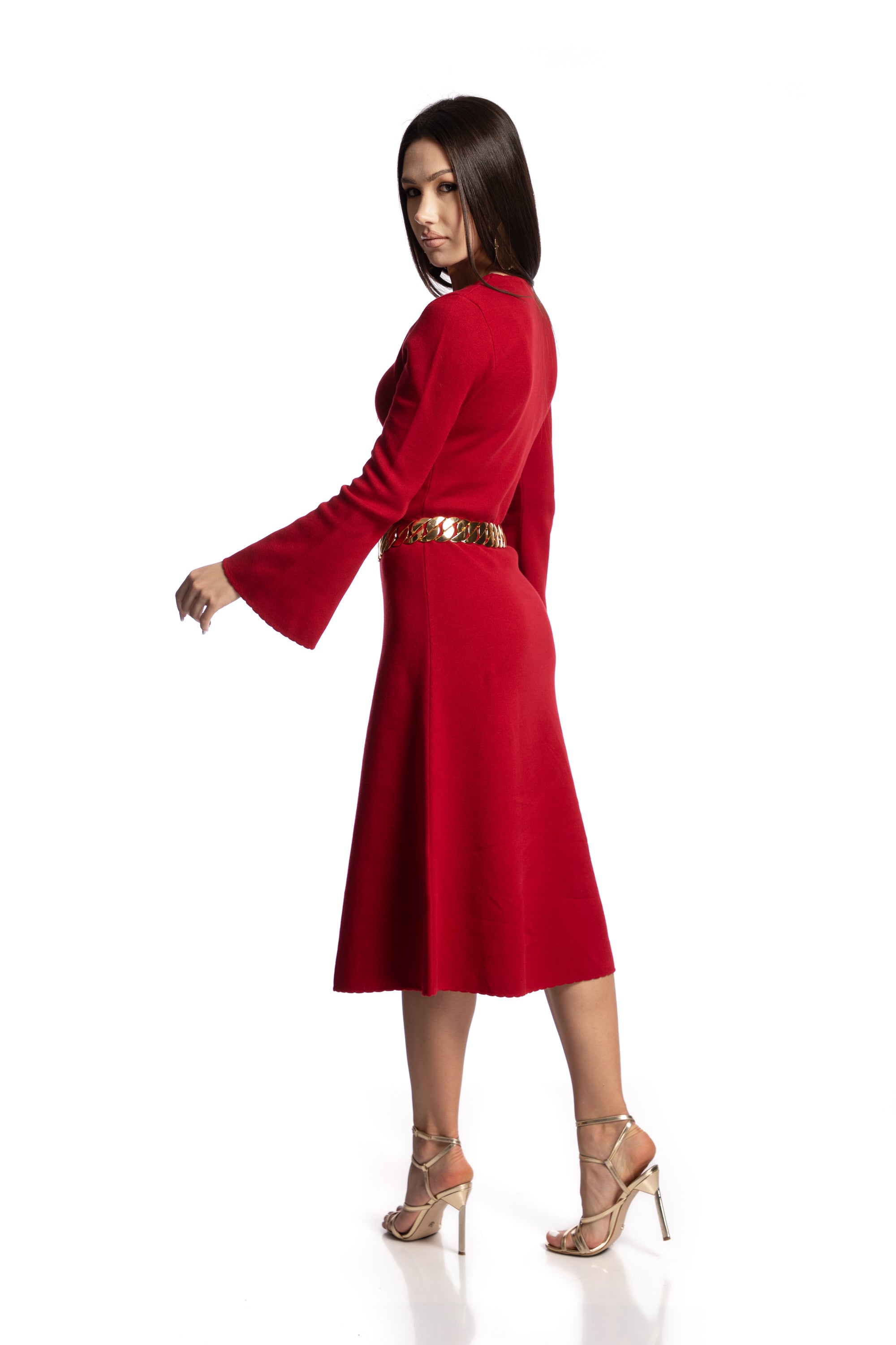 Rochie cu maneci clopot