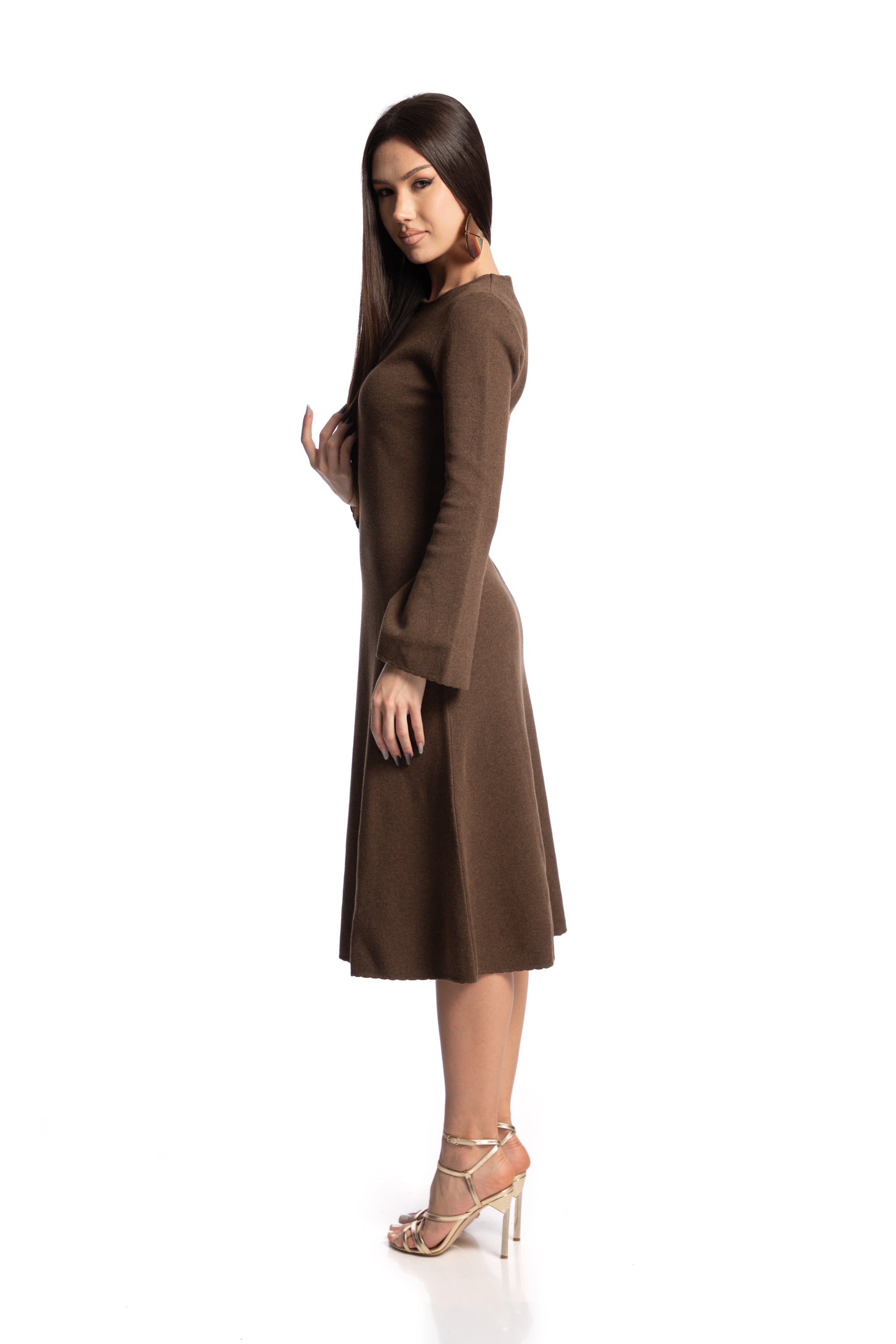 Rochie cu maneci clopot