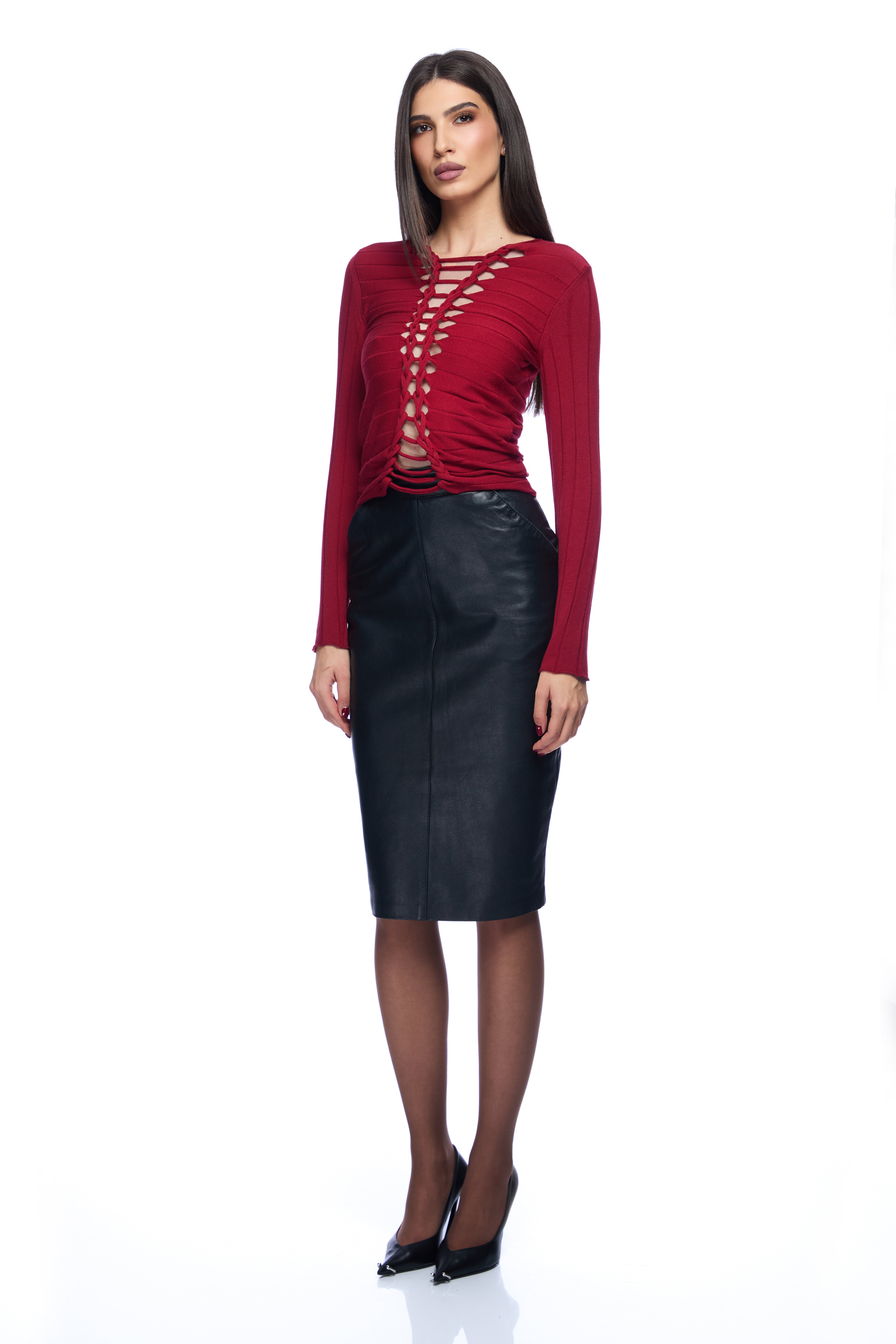 Bluza cu impletituri