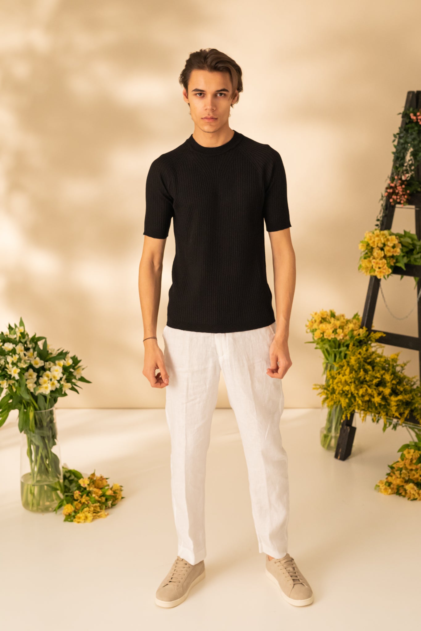 Tricou din lana cu maneca scurta