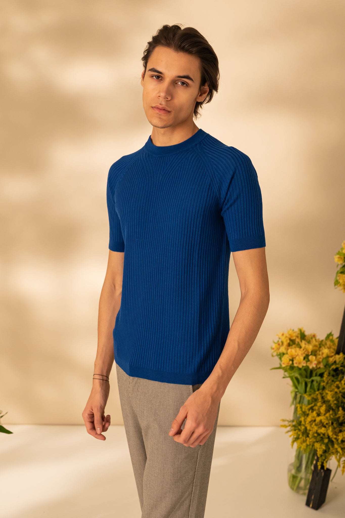 Tricou din lana cu maneca scurta
