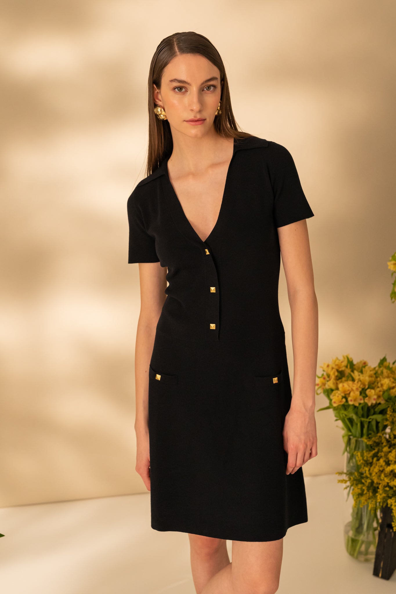 Rochie scurta, usor evazata