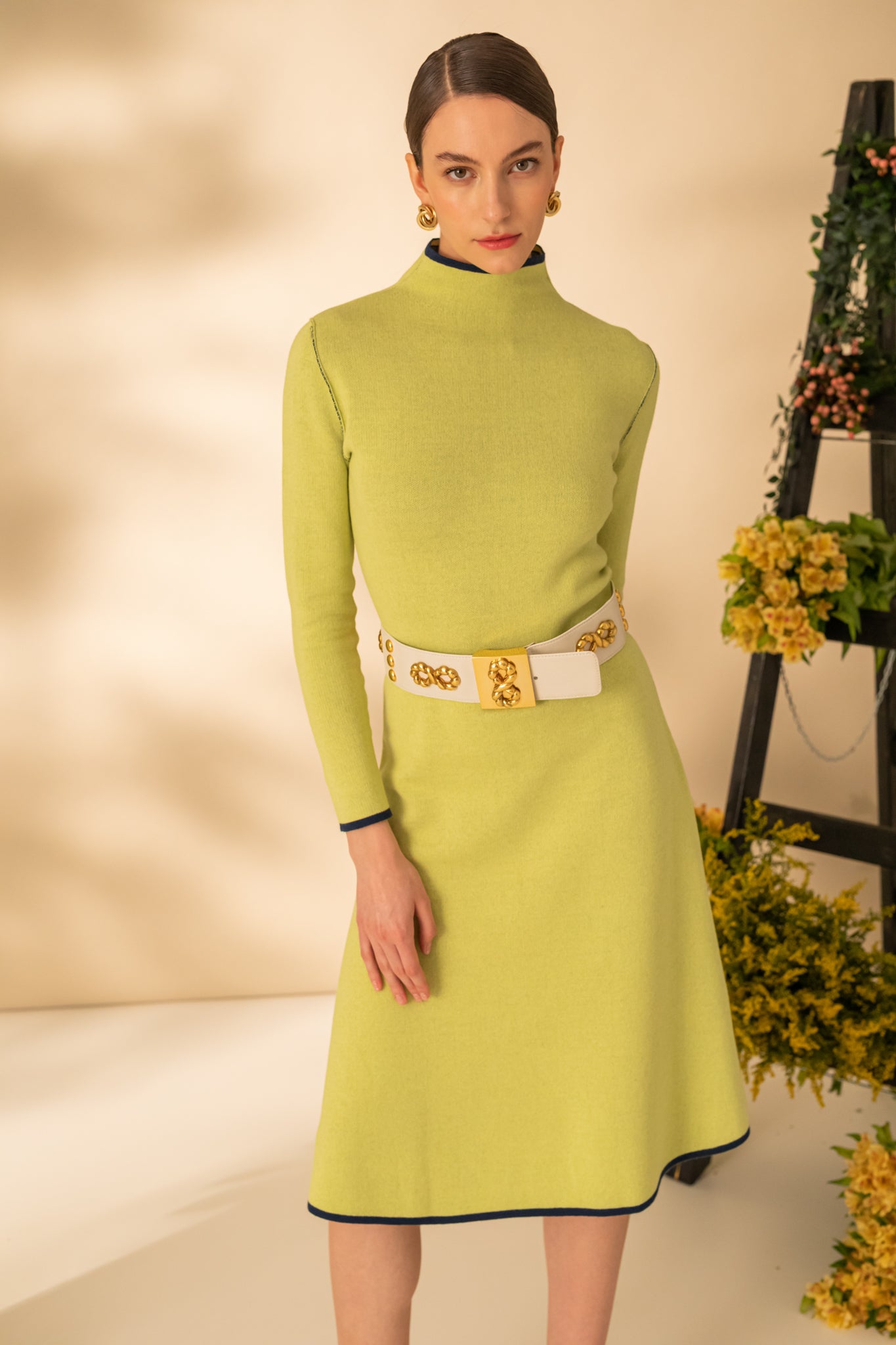 Rochie midi in doua culori double-face