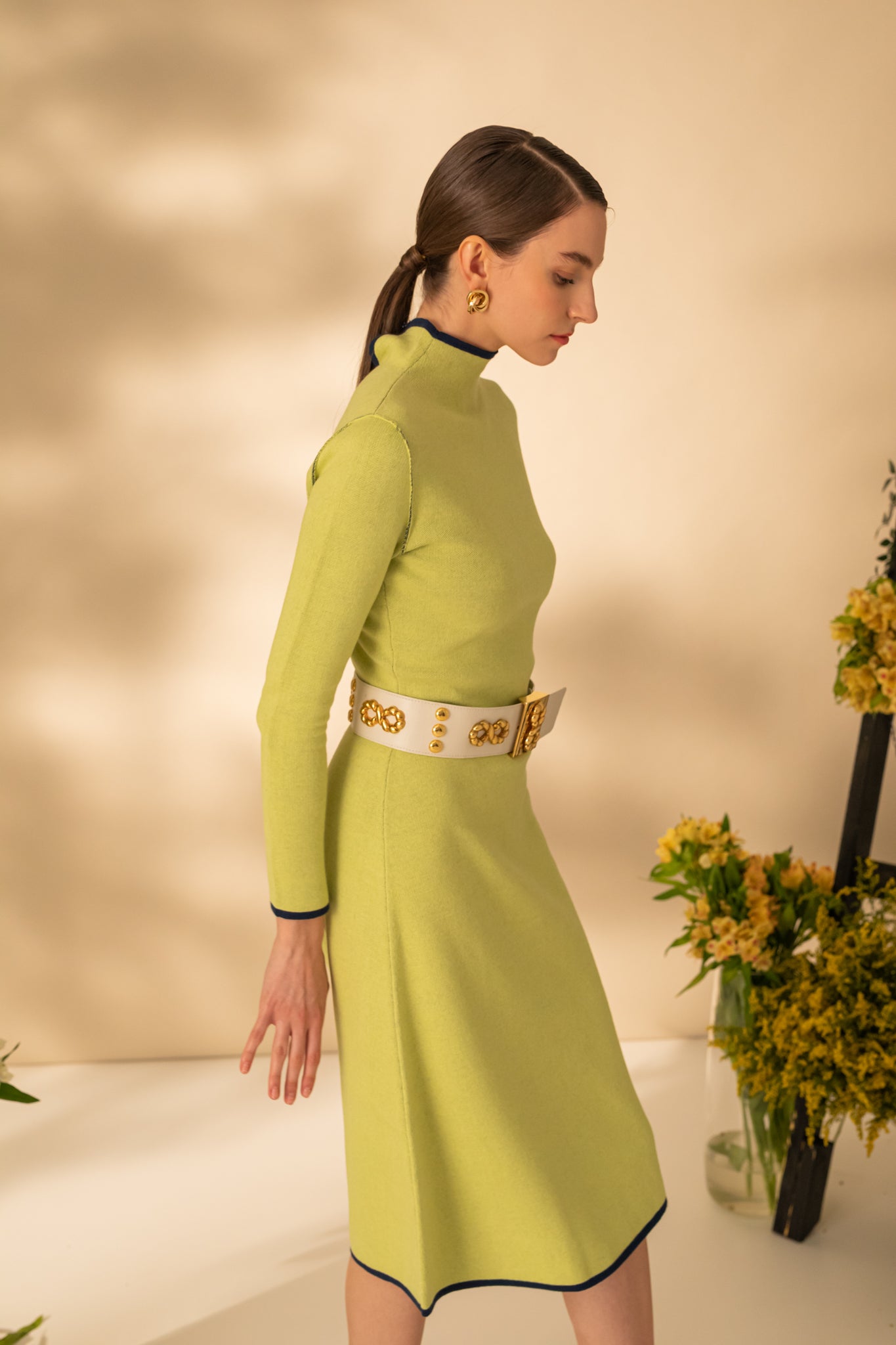 Rochie midi in doua culori double-face