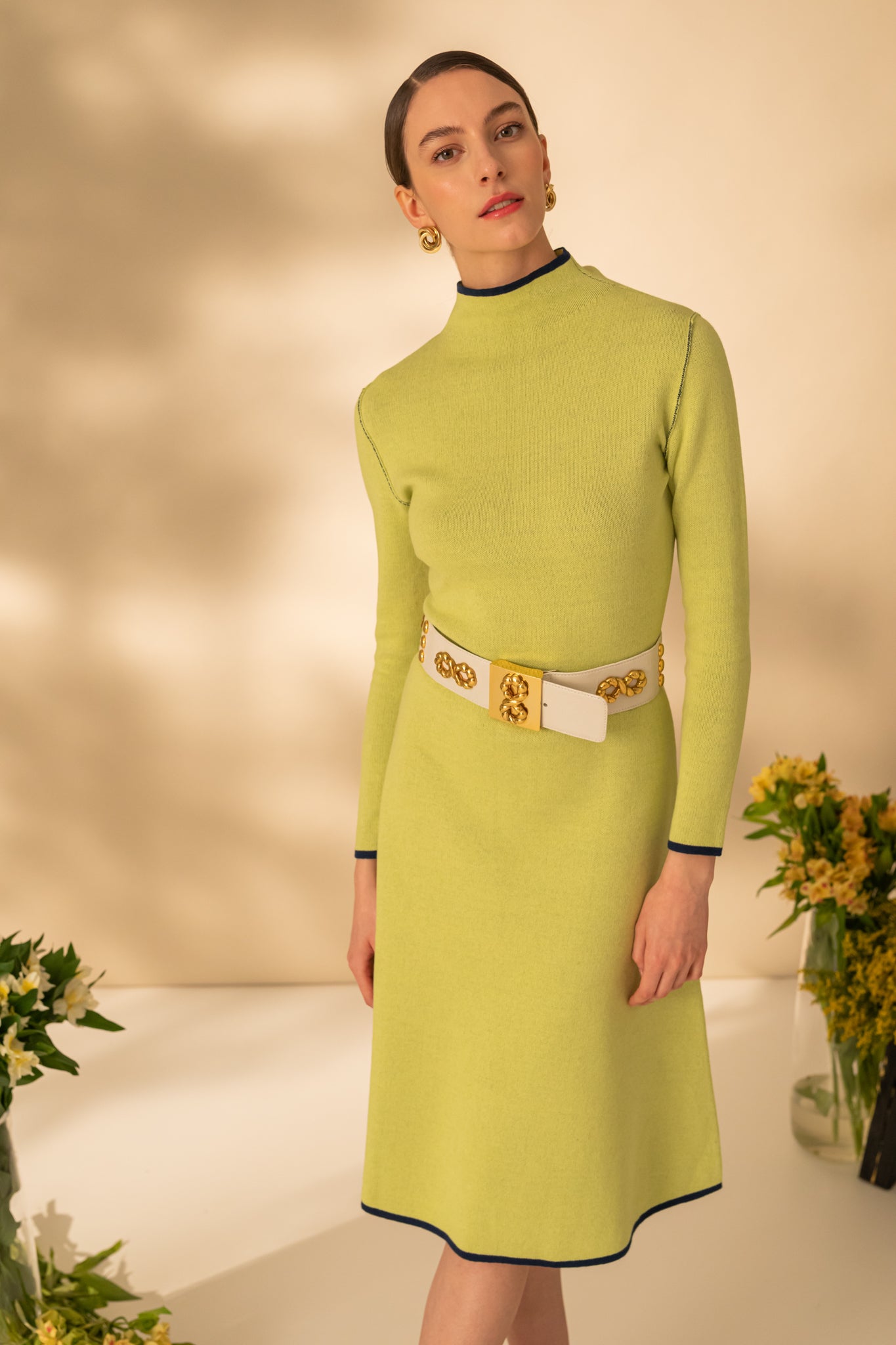 Rochie midi in doua culori double-face