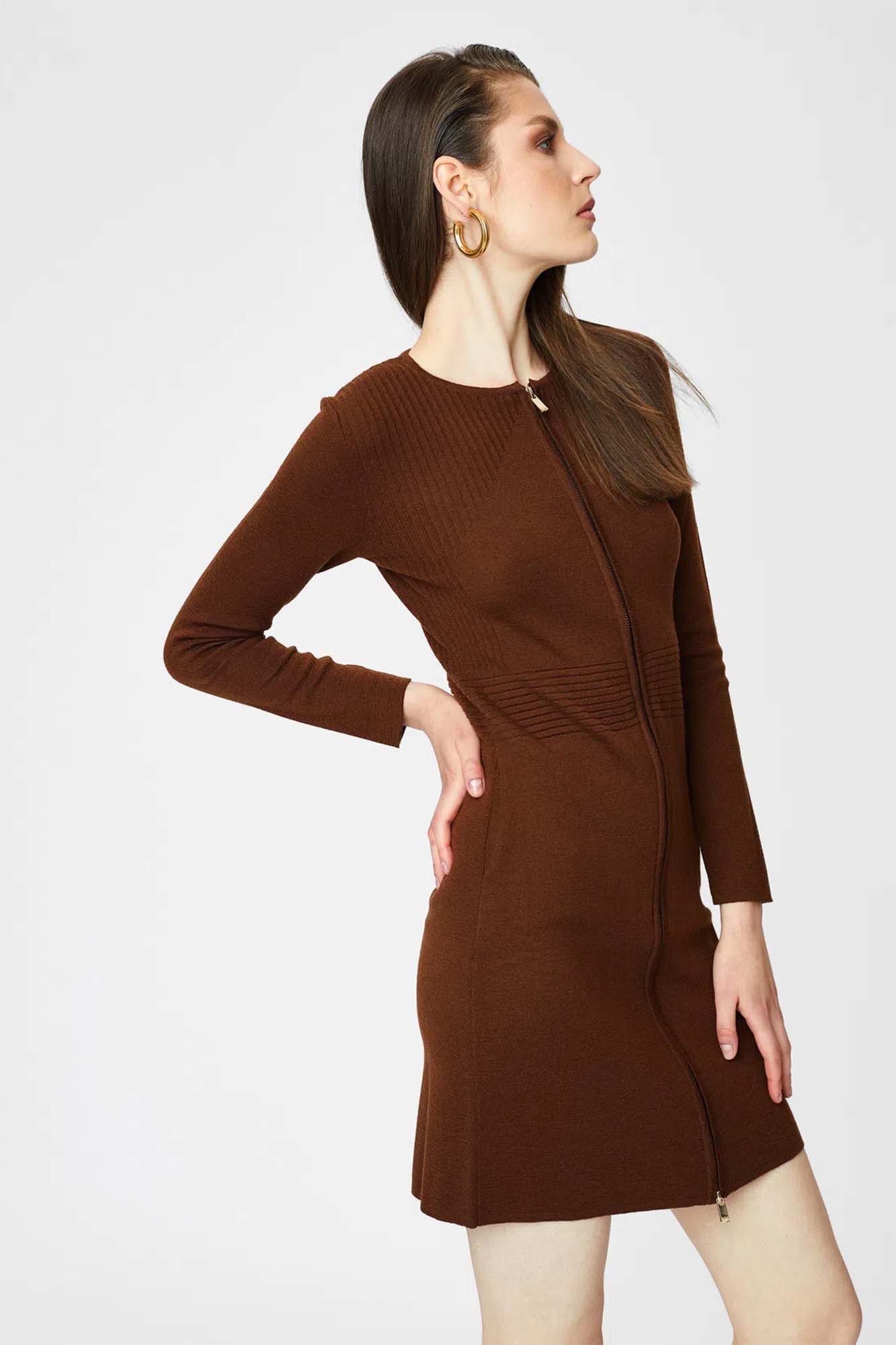 Rochie cu fermoar tip jacheta