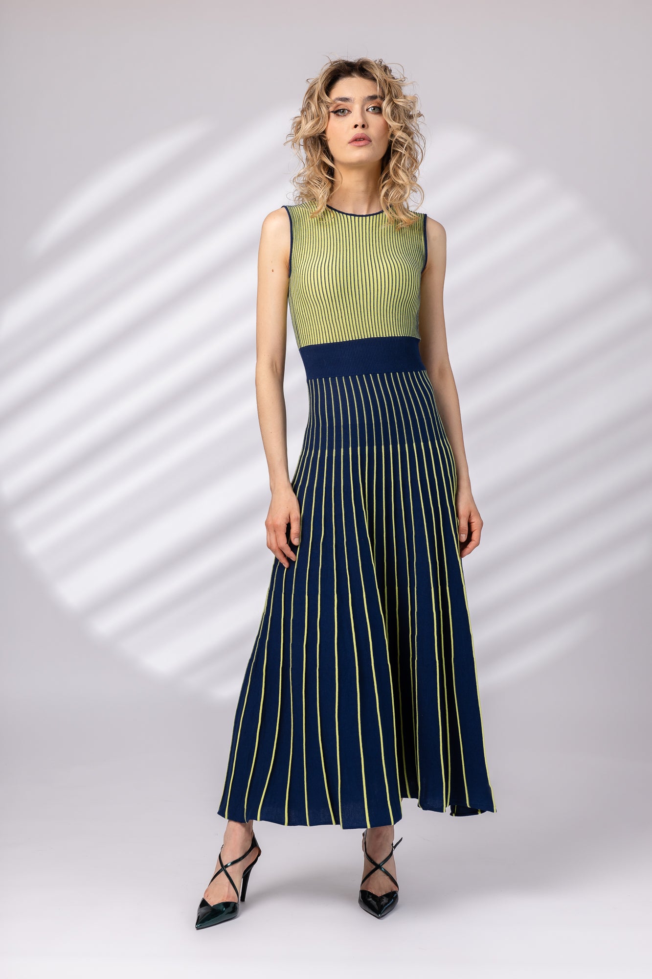 Rochie lunga in doua culori