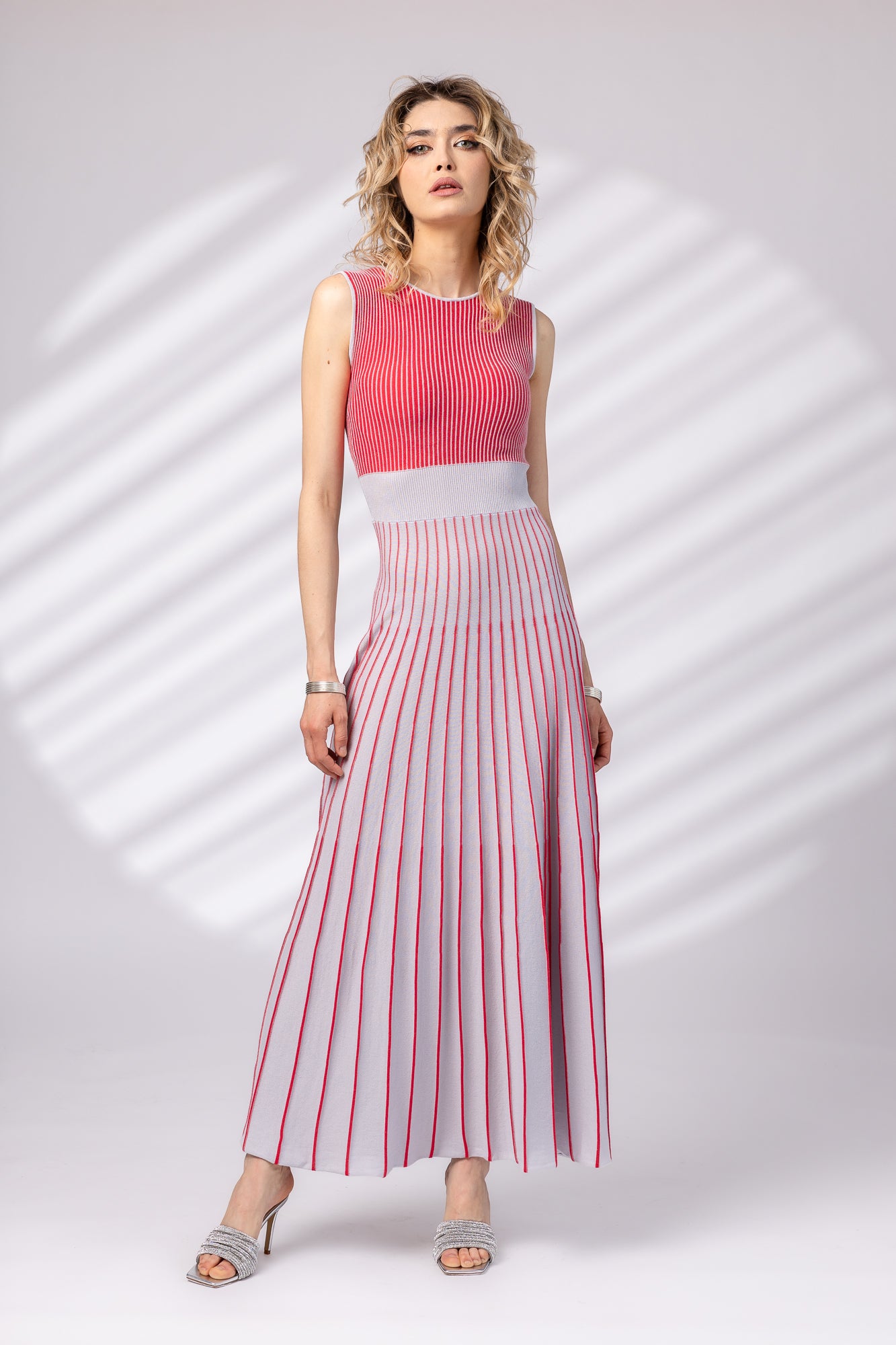 Rochie lunga in doua culori
