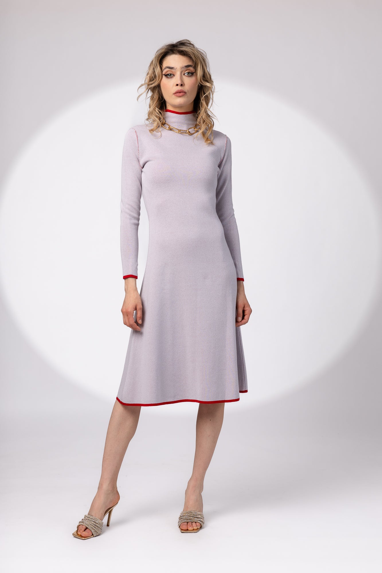 Rochie midi in doua culori double-face