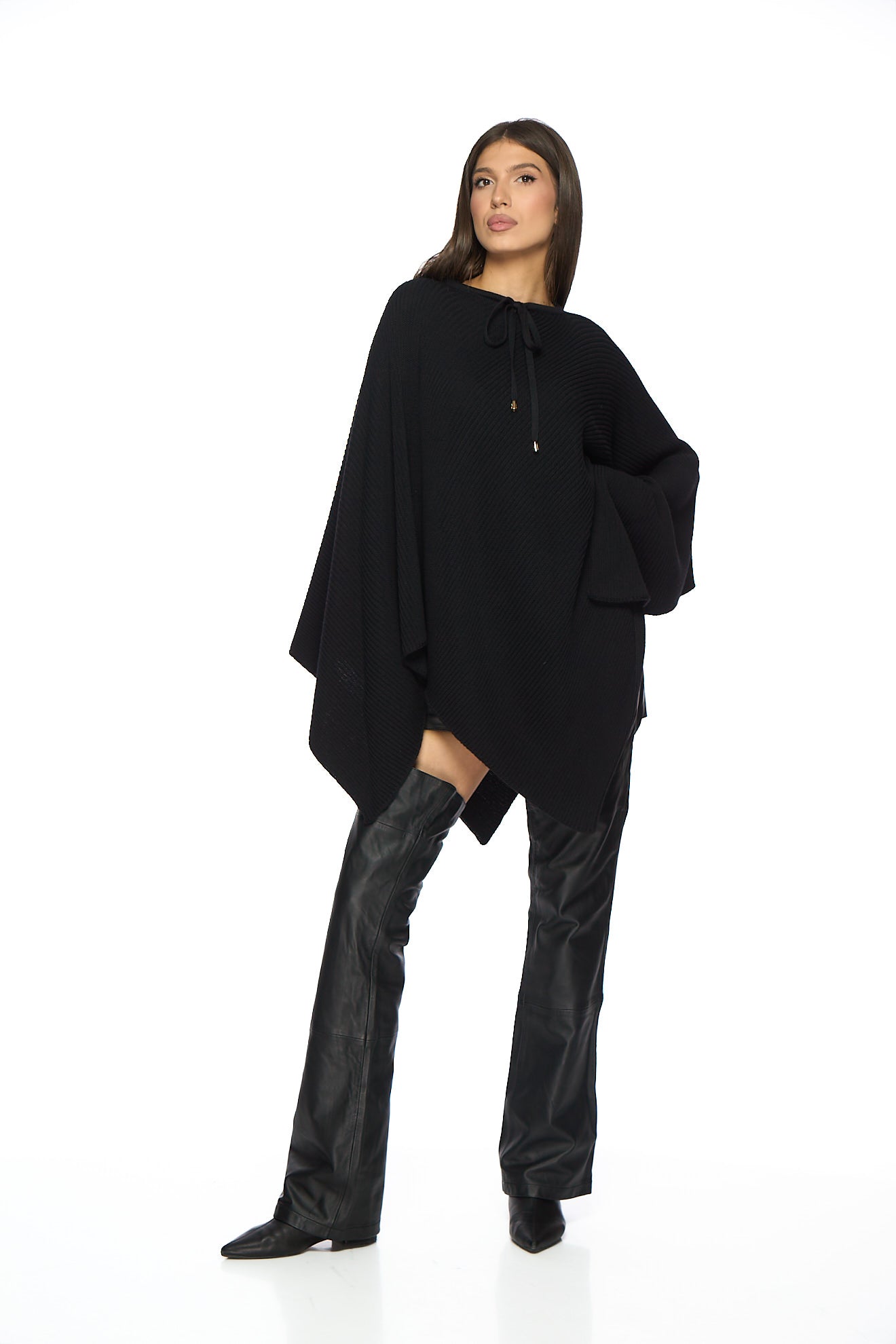 Poncho cu guler detasabil Catalina