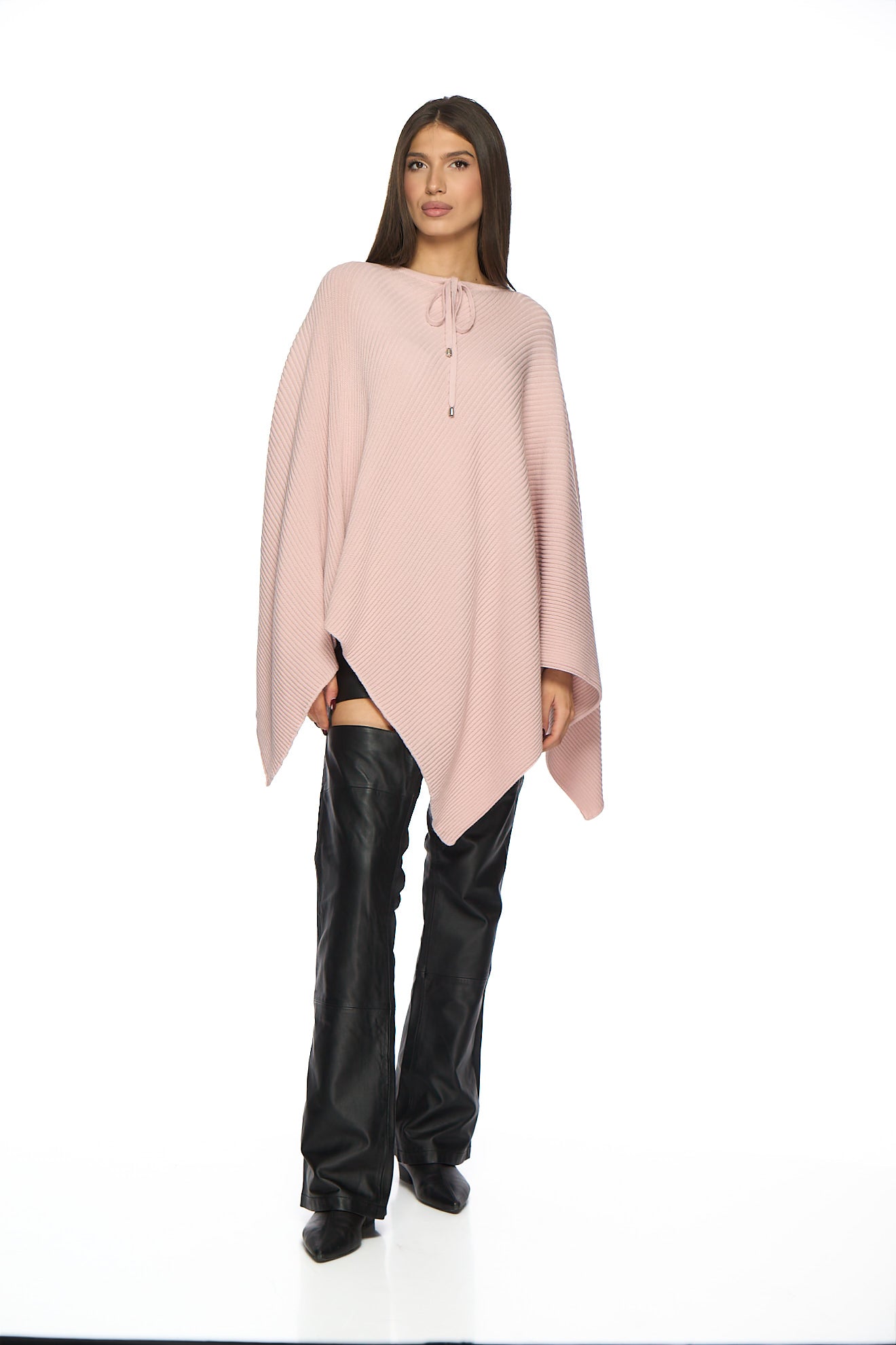 Poncho cu guler detasabil Catalina