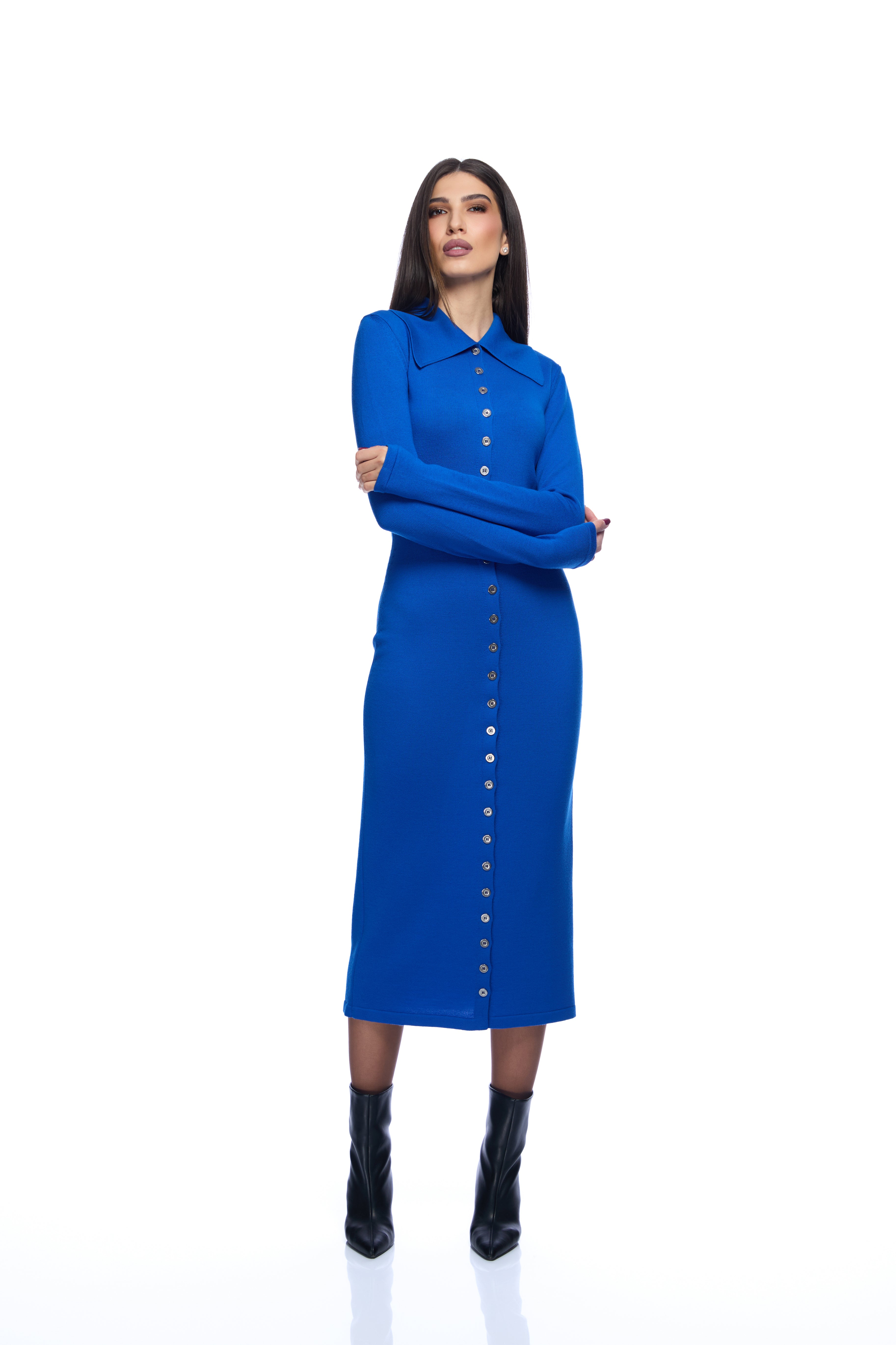 Rochie cu guler polo