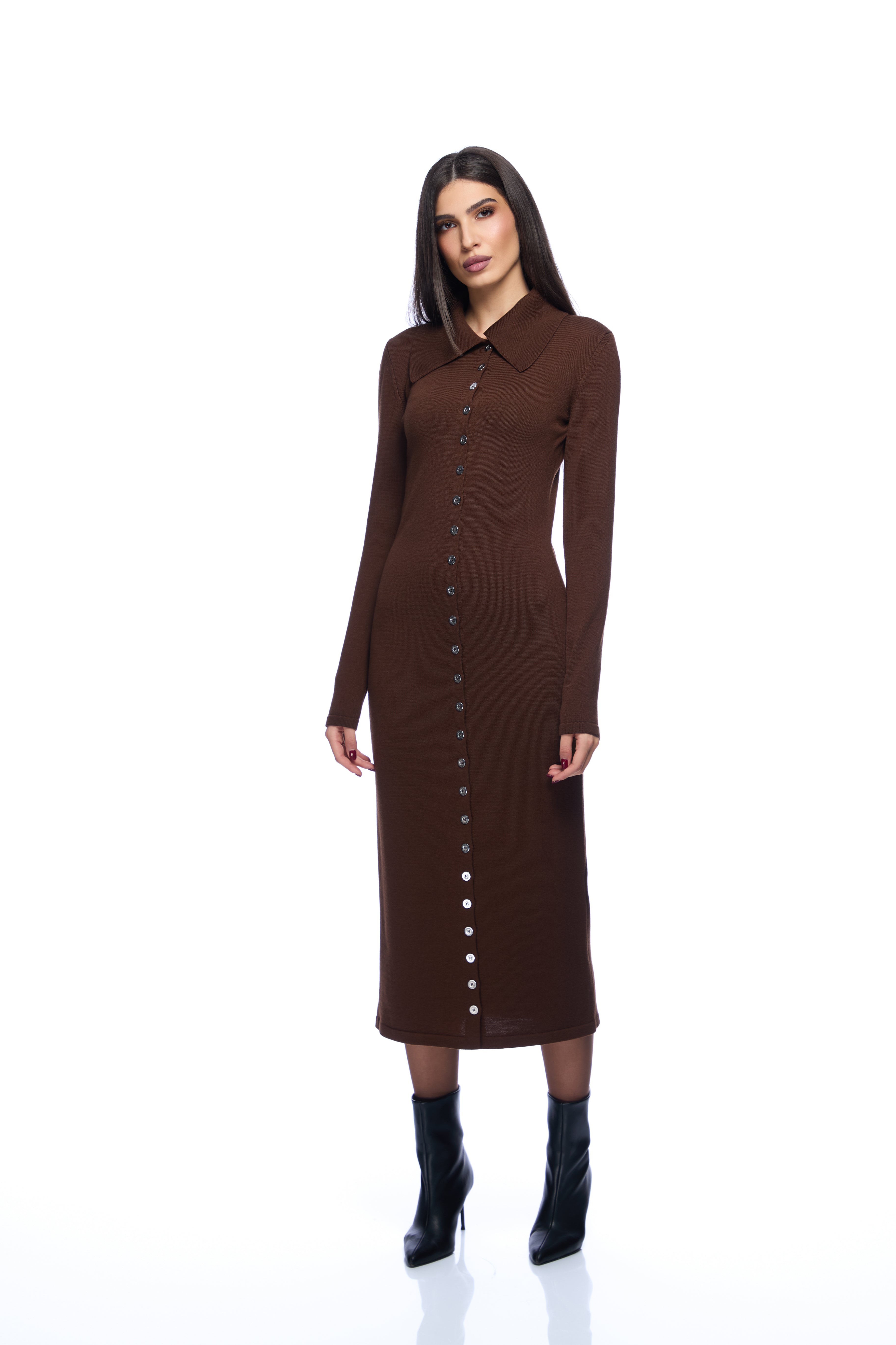 Rochie cu guler polo