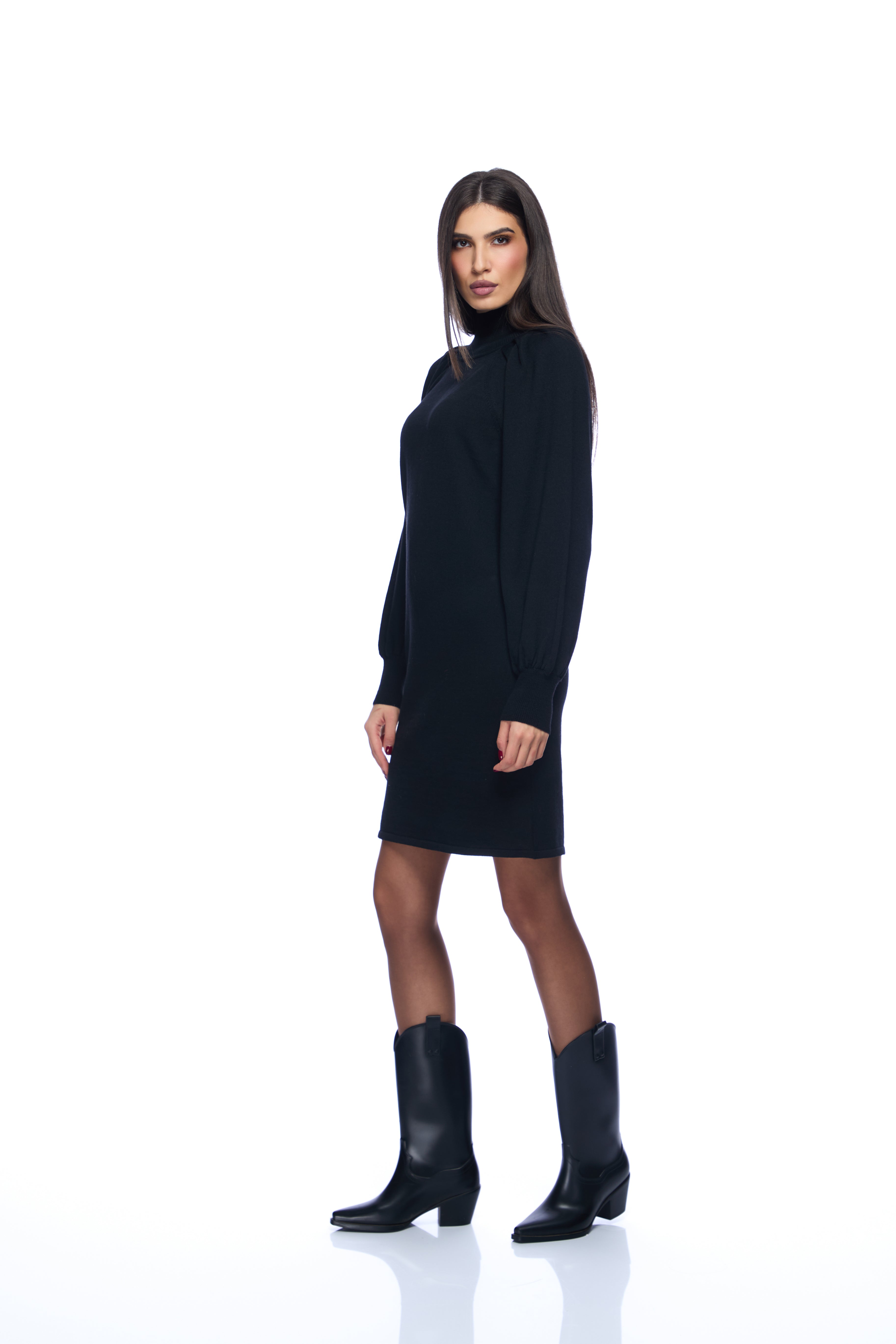 Rochie cu maneci bufante